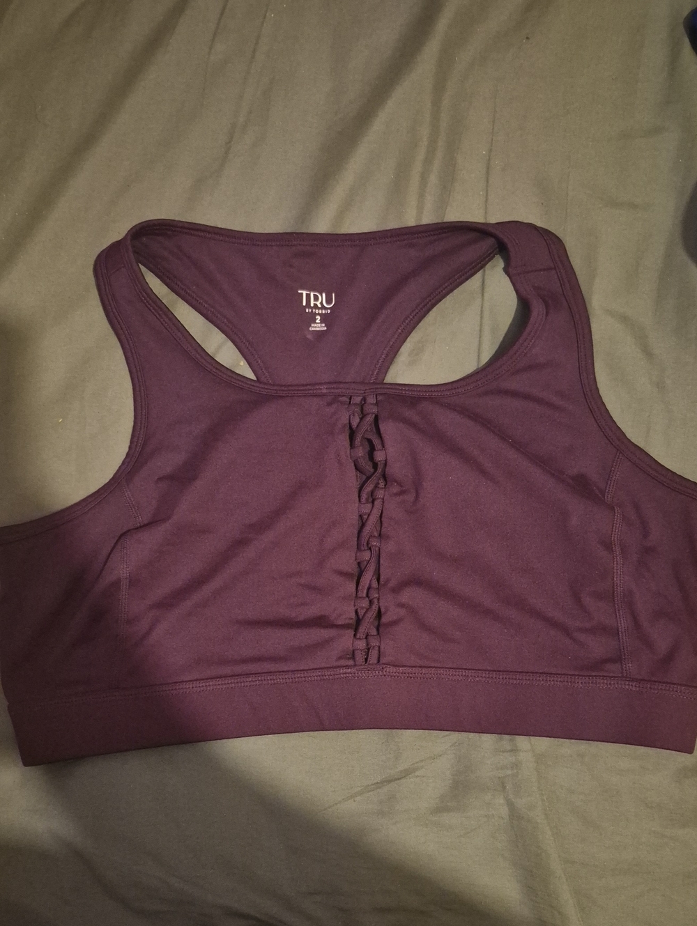 torrid Plum Bra with Front Lattice Detail